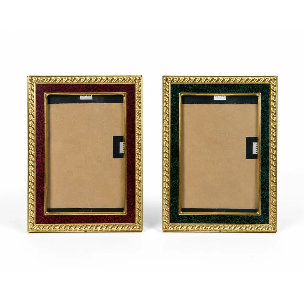 Vintage Gold Picture Frame Pair 3.5x5